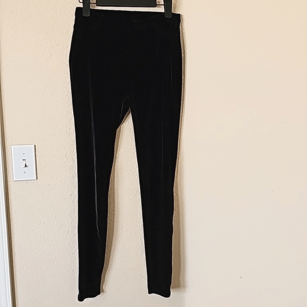 Black velour jeggings